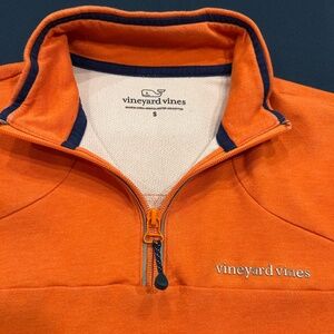 Vineyard Vines Orange 1/4 Zip Pullover – Men’s Small